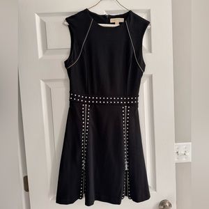 Michael Kors Black Studded Zipper Dress